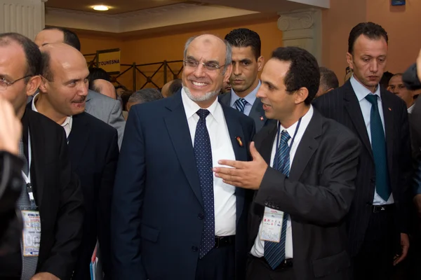 Hoofd van de Tunesische regering bij de inauguratie van de ict4a — Stockfoto