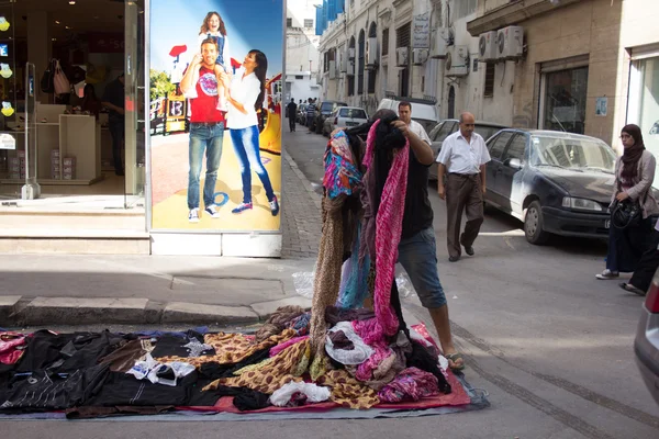 Mercato di strada a Tunisi — Foto Stock