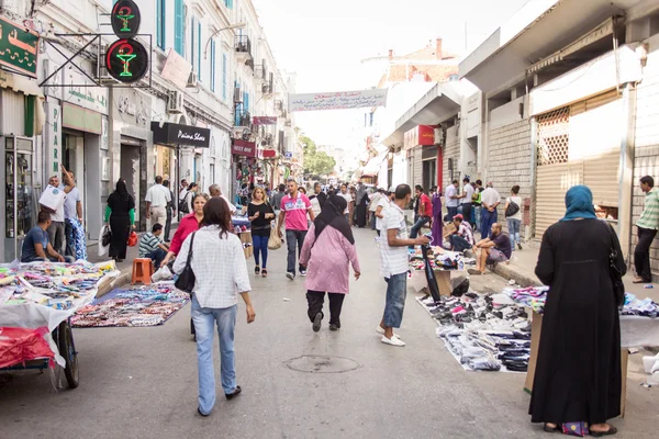 Mercato di strada a Tunisi — Foto Stock