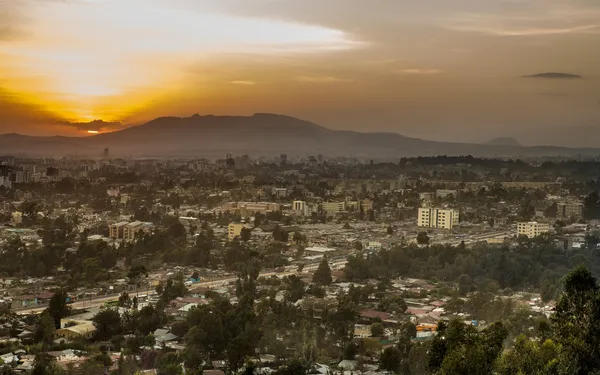 Vista aérea de Addis Ababa Fotos De Bancos De Imagens Sem Royalties