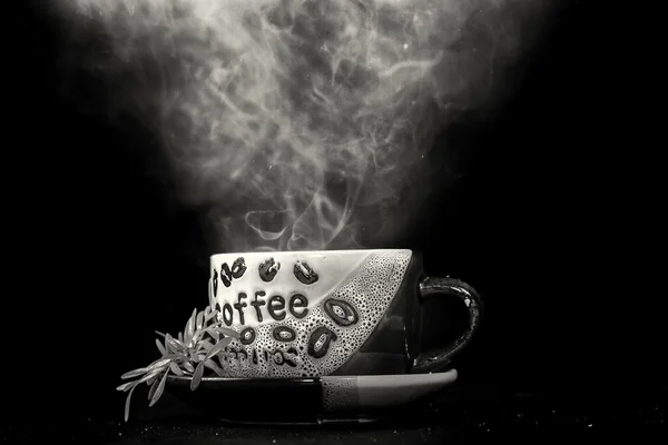 O ceașcă fierbinte de cafea — Fotografie, imagine de stoc