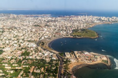 Aerial view of Dakar clipart