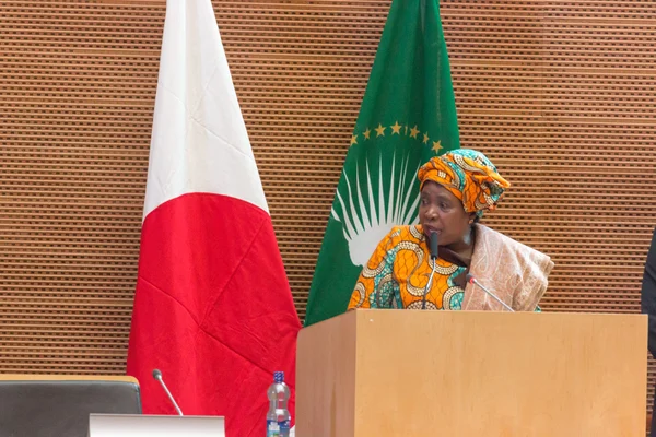 Presidente de la AUC pronuncia un discurso — Foto de Stock