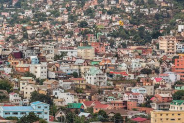antananarivo tepeler üzerinde yoğun paketlenmiş evleri