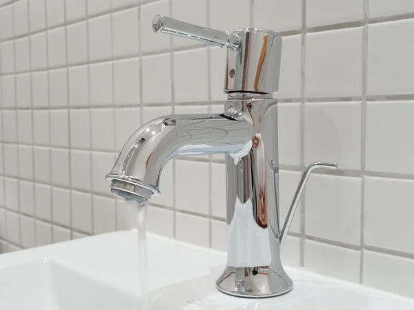 Silver faucet — Stock Photo, Image