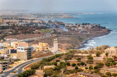 Aerial view of Dakar clipart