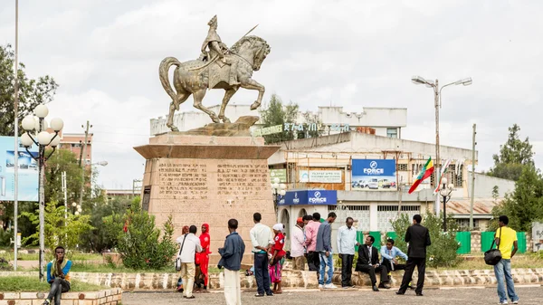 Statue von ras makonnen auf einem Pferd — Stockfoto