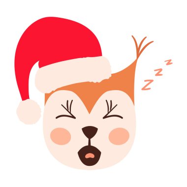 Sincap emoji kafaları Noel Baba şapkası.