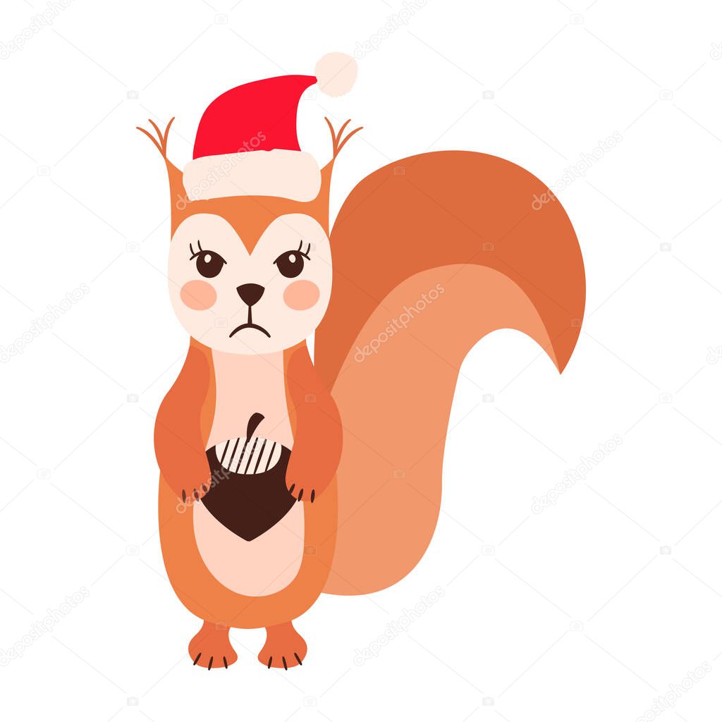 Squirrel emoji santa hat set dd ww