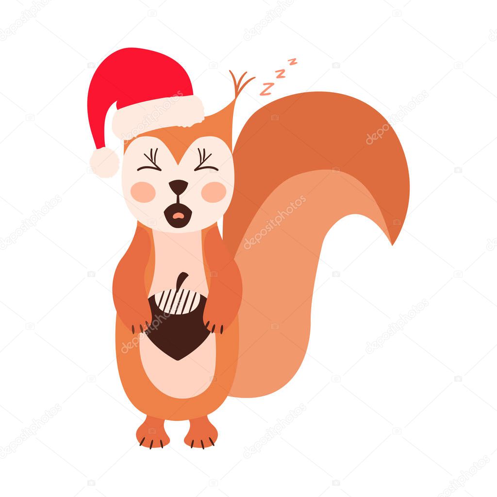 Squirrel emoji santa hat set hh ww