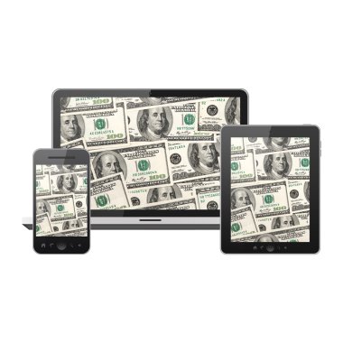 dizüstü bilgisayar, mobil pone ve tablet pc