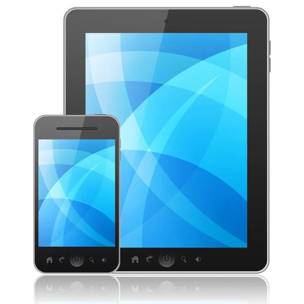 Tablet PC und Handy — Stockfoto