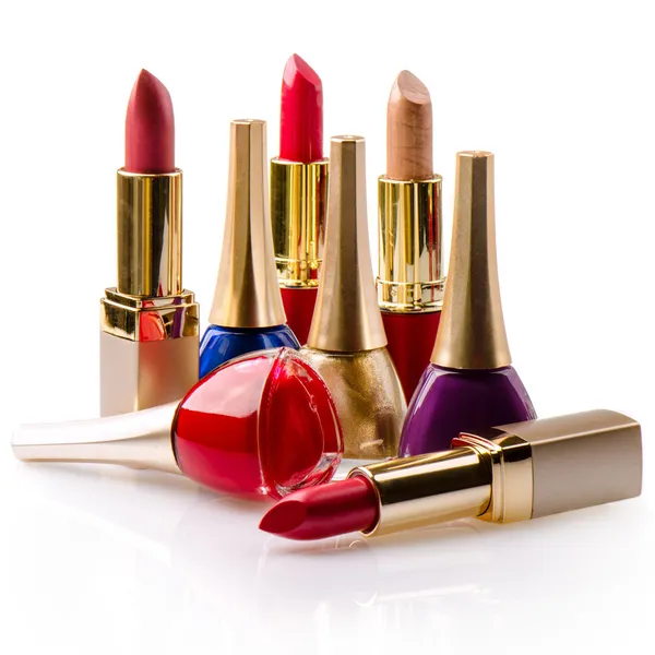 Nail polish and lipstick — Stock Photo, Image