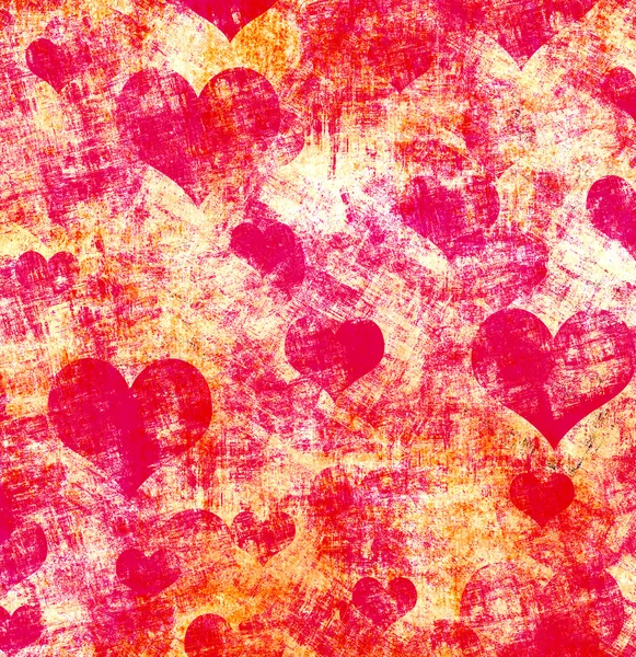 Grunge hearts background — Stock Photo, Image