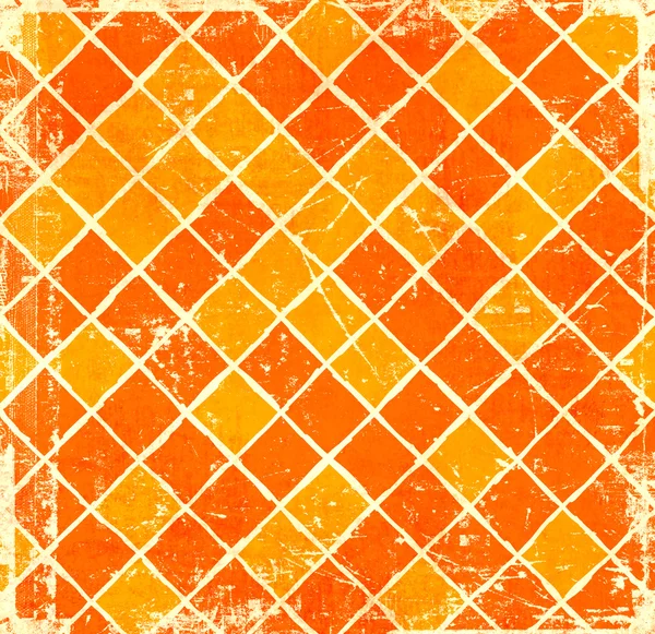 Grunge naranja fondo a cuadros —  Fotos de Stock