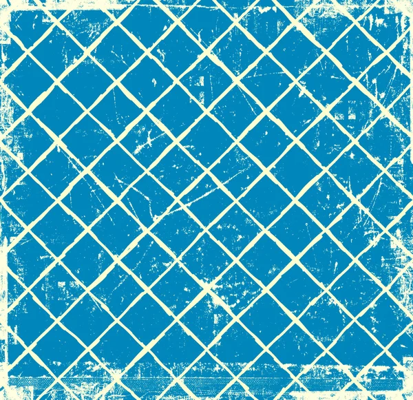 Grunge bleu arrière-plan à carreaux — Photo