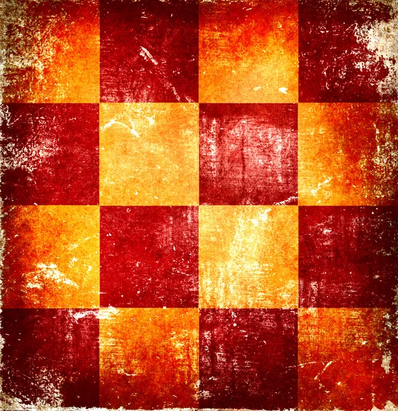 Orange grunge checkered background — Stock Photo, Image