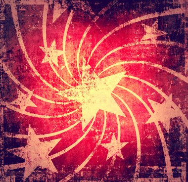 Grunge dark yıldız poster