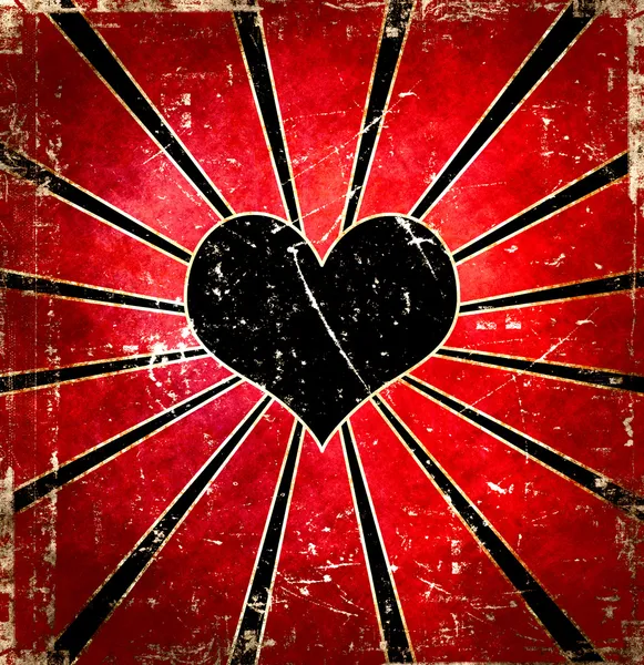Grunge hjärtat bakgrund — Stockfoto