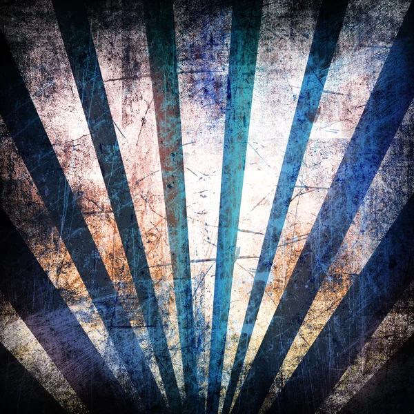 Grunge background with blue rays — Stock Photo, Image