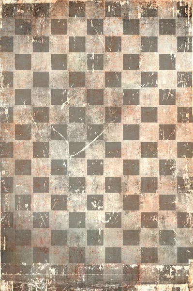 Grunge beige chess background — Stock Photo, Image