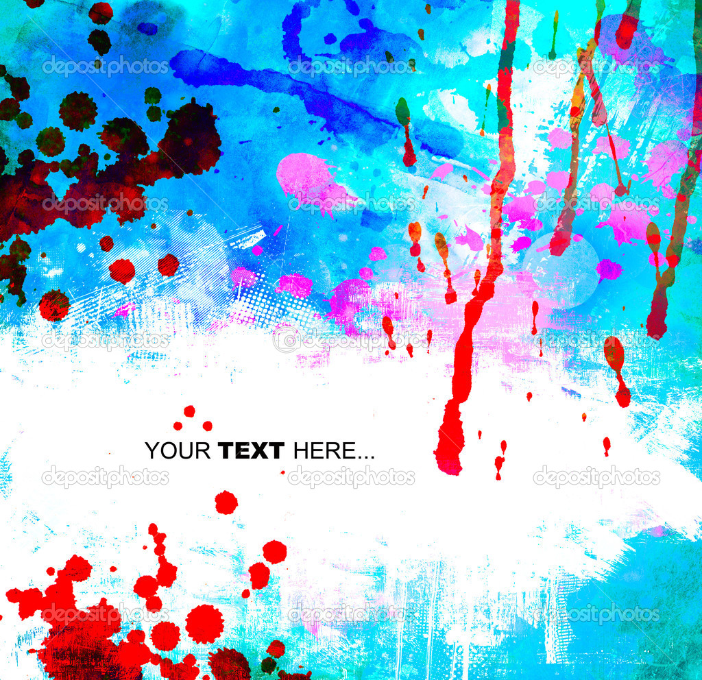 Abstract blue background with place for text Stock Illustration by ©Nik