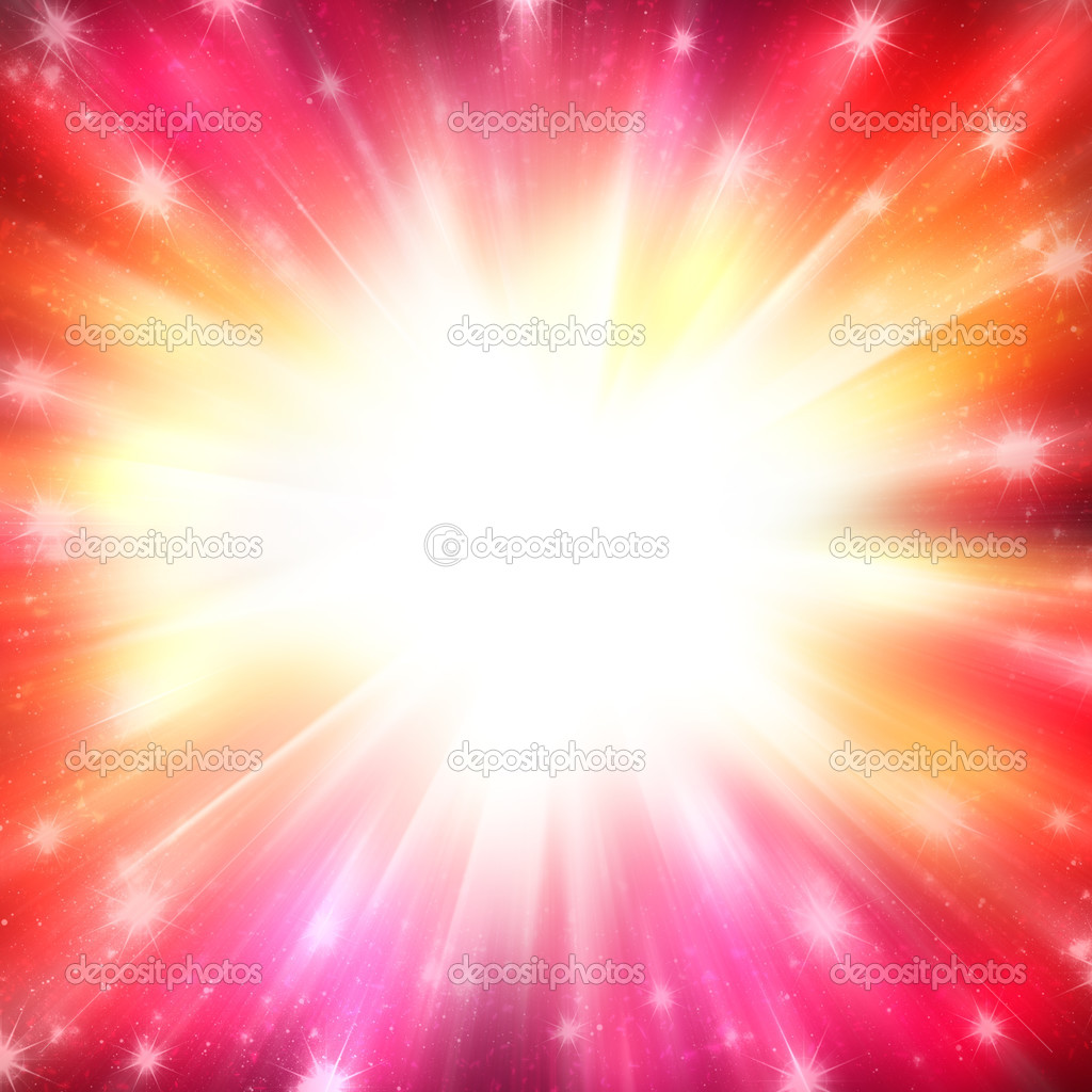 Red abstract shine background with stars