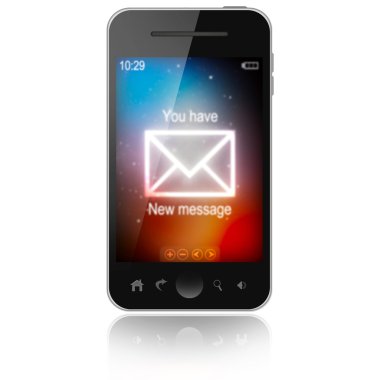 cep telefonu beyaz arkaplanda izole edildi