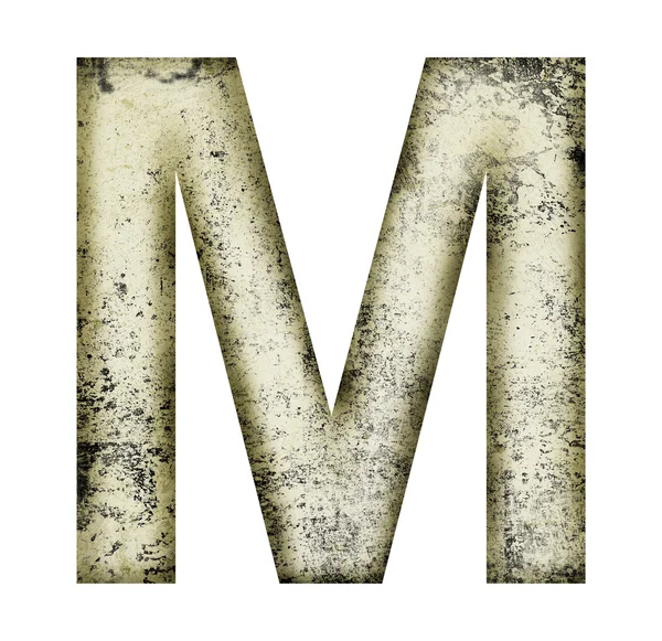 Grunge letter m — Stock Photo, Image
