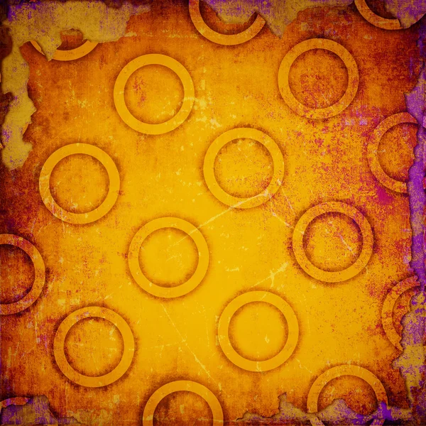 Grunge amarillo círculos fondo — Foto de Stock