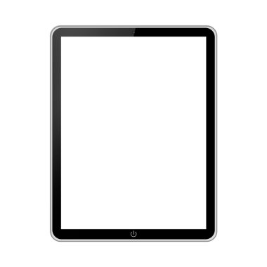 tablet pc beyaz arkaplanda izole edildi