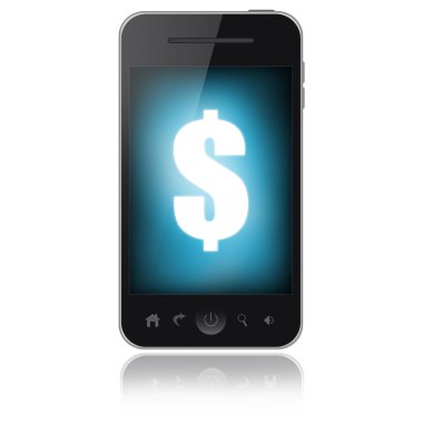 cep telefonu beyaz arkaplanda izole edildi