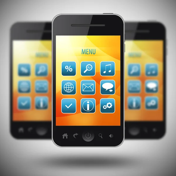 Mobiltelefone auf grauem Hintergrund — Stockfoto