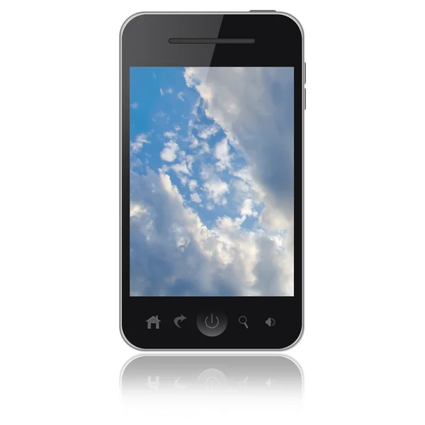 Мобильный телефон изолирован на белом фоне — стоковое фото