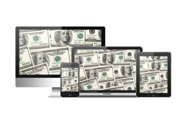 tablet pc, cep telefonu, bilgisayar, dizüstü bilgisayar ve hd tv