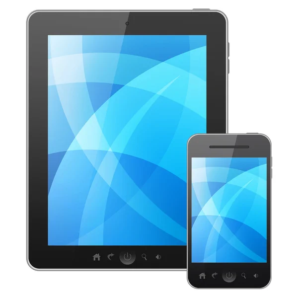 Tablet PC und Handy — Stockfoto