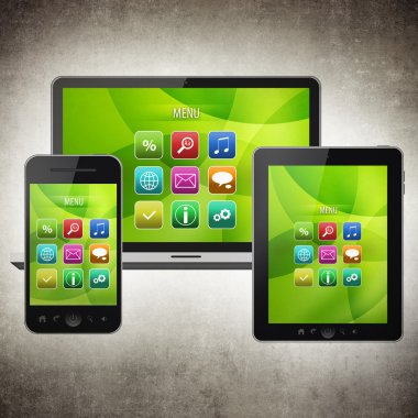 Notebook, cep telefonu ve tablet pc