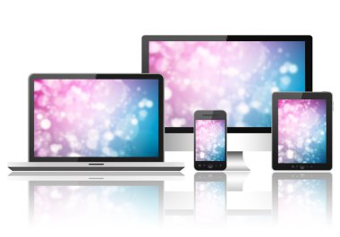 tablet pc, cep telefonu, dizüstü bilgisayar ve bilgisayar