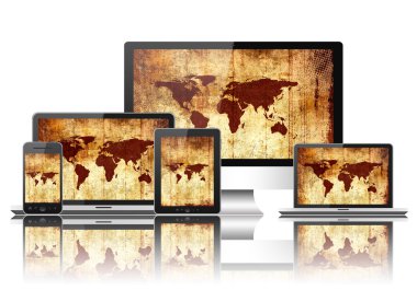 tablet pc, cep telefonu, bilgisayar, dizüstü bilgisayar