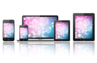 tablet pc, cep telefonu ve laptop