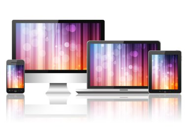 tablet pc, cep telefonu, dizüstü bilgisayar ve bilgisayar