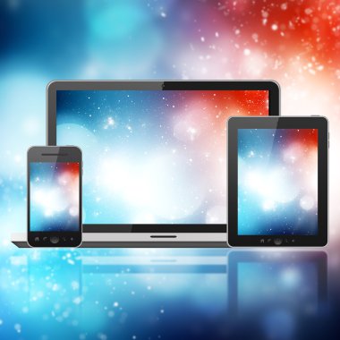 Notebook, cep telefonu ve tablet pc