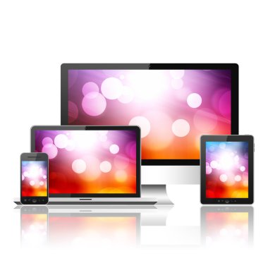 tablet pc, cep telefonu, dizüstü bilgisayar ve bilgisayar