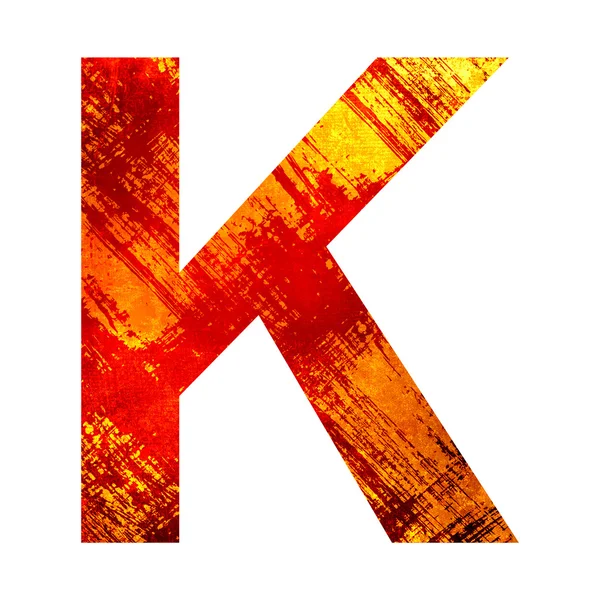 Grunge 字母 k — 图库照片