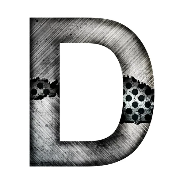 Iron letter d — Stock Photo, Image