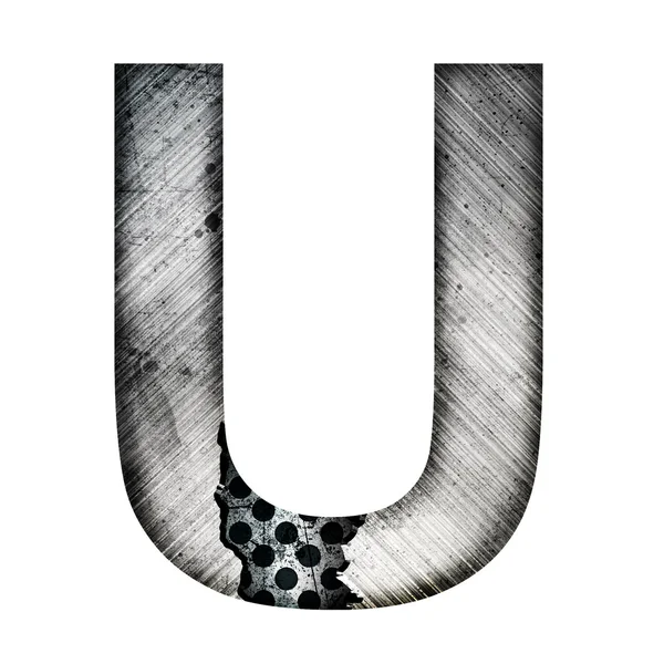 Iron letter u — Stock Photo, Image