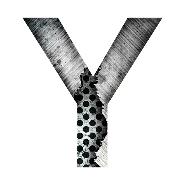 Iron letter y — Stock Photo, Image