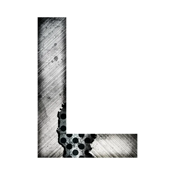 Iron letter l — Stock Photo, Image