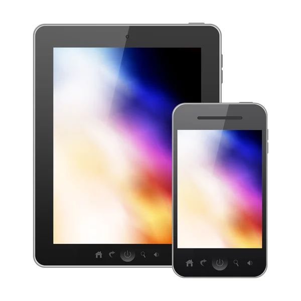 Tablet pc and mobile phone — Stock Photo, Image