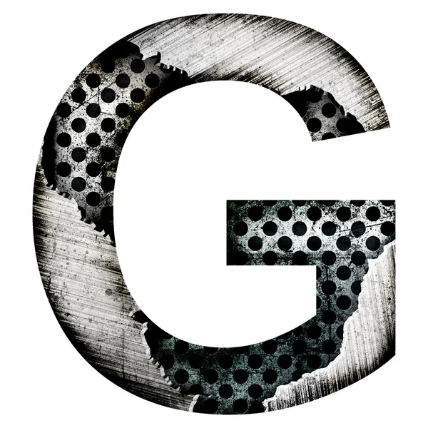 Alfabeto grunge isolado sobre fundo branco — Fotografia de Stock